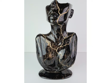 TIRED FACE - Resin sculpture by Mosche Bianche - view 2